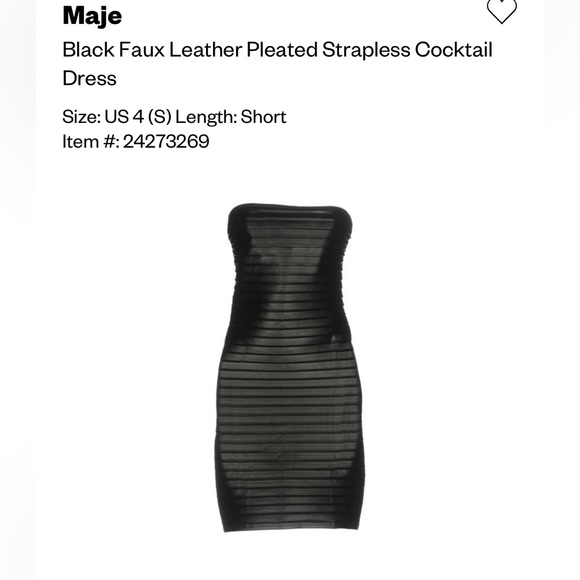 Maje | Dresses | Maje Strapless Faux Leather Little Black Dress | Poshmark Maje | Dresses | Maje Strapless Faux Leather Little Black Dress | Poshmark